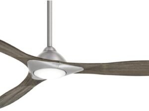 F868L-BN Sleek 60" Ceiling Fan with LED Light and Remote Control, Brushed Nickel