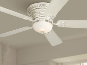 52"   Low Profile Indoor Ceiling Fan with Light LED Dimmable Remote Control French Rubbed White Frosted Glass for Living Room Kitchen Bedroom Dining