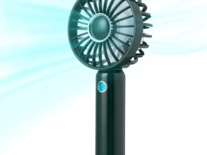Mini Handheld Fan, Portable USB Rechargeable Fan, Battery Operated Small Pocket Fan, 3 Speeds Adjustable, for Home Office Indoor Outdoor Travelling, Dark Green (Dark Green)