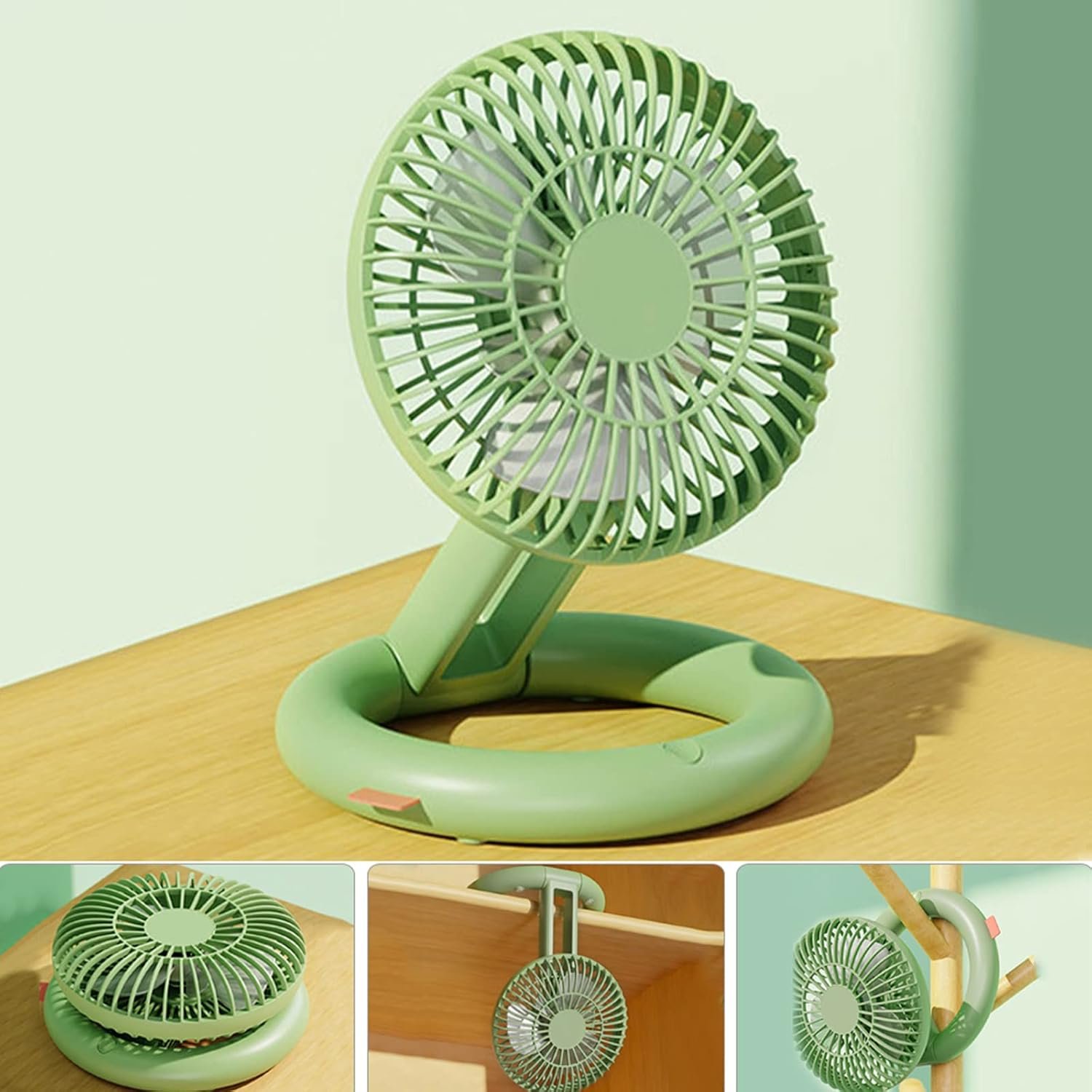 Portable Folding Fan 2000mAh USB Chargeable Desk Mini Portable Air Cooler Fan Rotatable Ventilador Cooling Fan Home Office - Image 2